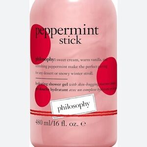 Philosophy Peppermint Stick Shower Gel - Pink and Red 16 Fl. Oz NEW